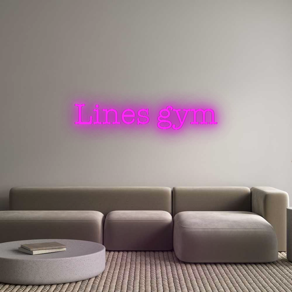 Custom Neon: Lines gym