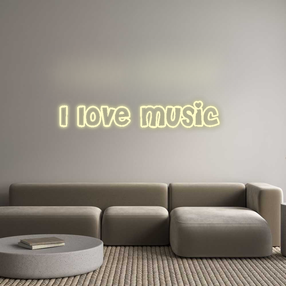 Benutzerdefiniertes Neon: Ich liebe Musik